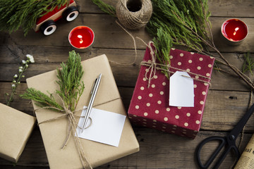 Handmade Gift wrapping for Christmas and New Year