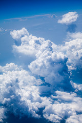 Beautiful, dramatic clouds and sky viewed from the plane. High resolution and quality