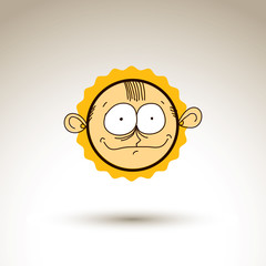 Vector art hand drawn illustration of personality, emotions on t