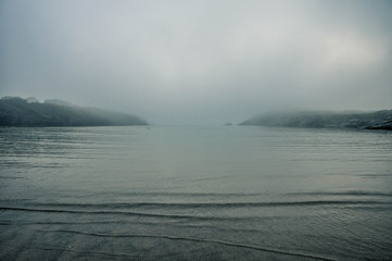 Foggy bay