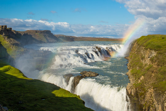 Gulfoss (Golden Falls) waterfall Iceland