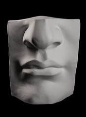 plaster face, sculpture, mask, facial profile © Kozlik_mozlik