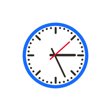 Wall clock Flat Icon Vector Illustration