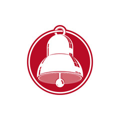 3d stylish bell isolated on white. Detailed high quality illustr
