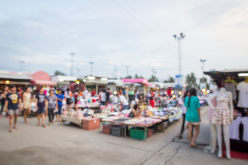 Obraz premium Abstract blur night market in Thailand.