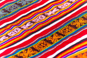 Colorful peruvian rug background
