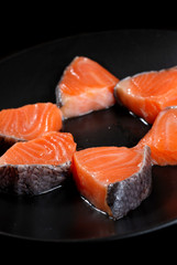 Fresh salmon, Japanese bbq