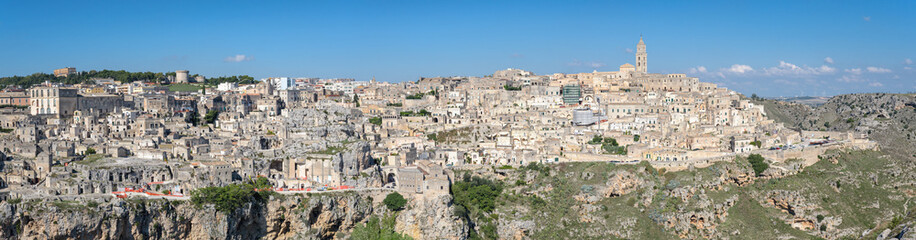 Fototapeta na wymiar Matera (Basilicata Italy) extra large panorama collage