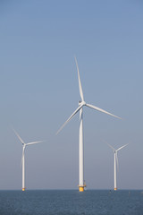 Windturbines  in the water producing alternative energy