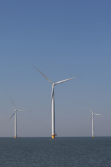 Windturbines  in the water producing alternative energy