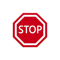 Stop sign icon vector