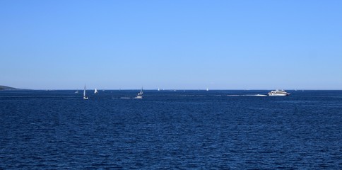 Blue sky and blue water, perfect Adriatic coast.