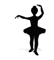  silhouette di ballerina su sfondo bianco