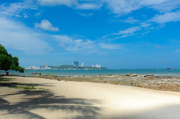 perfect sky and water with reef of ocean Thailand..
