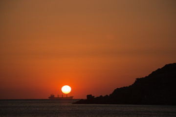 Sunset on Kea Island, Greece