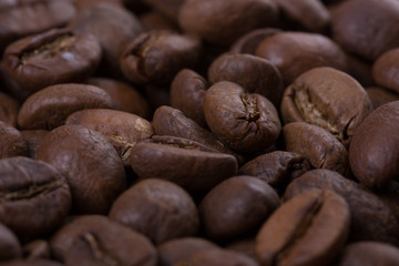 coffee beans close-up. background