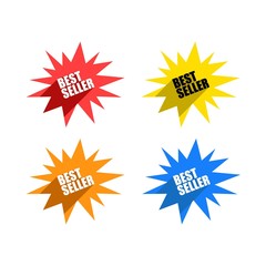 Best Seller Labels with Long Shadow