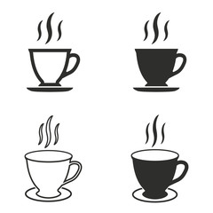 Coffee cup icon set.