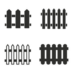 Fence icon set.