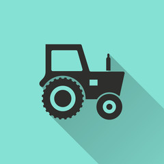 Tractor - vector icon.