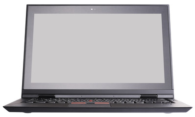 Laptop isolated front view