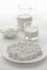 Breakfast Milk, yogurt, biscuits, cheese