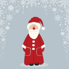 Greeting card with Santa Claus