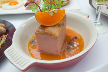 Grape and colorful pan cake