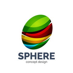 Vector sphere abstract logo template
