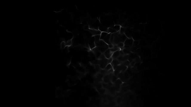 A 10 second loop of slow rising smoke effect over black background.
