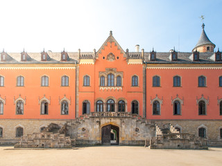 Sychrov Castle entrance gate in Czech republic