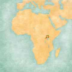 Map of Africa - Uganda