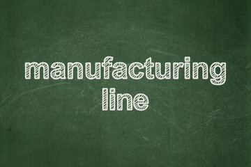 Obraz premium Industry concept: Manufacturing Line on chalkboard background