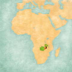 Map of Africa - Zambia