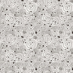 Seamless pattern of the curve scrolling lines drawn in the form of chaotic