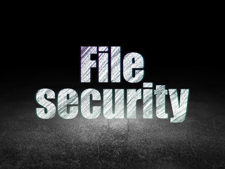 Privacy concept: File Security in grunge dark room