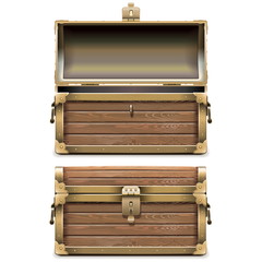 Vector Empty Old Chest