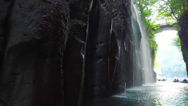 Go through clip of Tkachiho gorge, Miyazaki Prefecture, Japan
