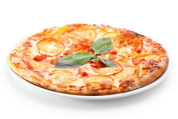 Pizza Margherita made with Cherry Tomato