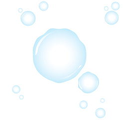 Vector of Blue soap bubbles for background