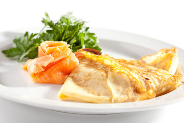 Crepes with Smoked Salmon