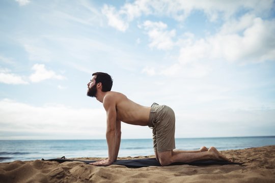 Man performing yoga