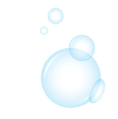Vector of Blue soap bubbles for background