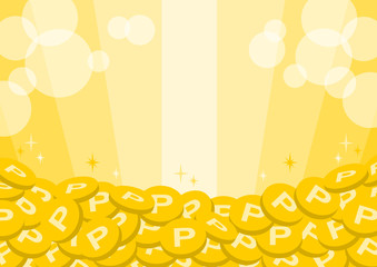 輝くポイントコインのイラスト