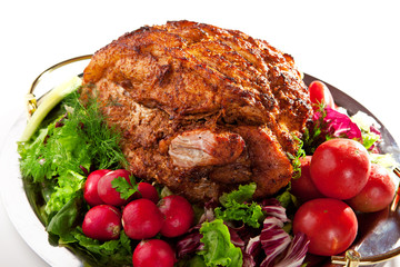 Baked Meat with Freshness Vegetables