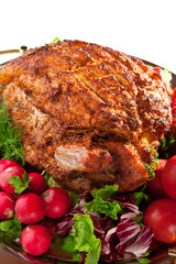 Baked Meat with Freshness Vegetables