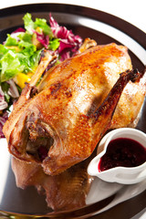 Roast Goose with Apple Stuffing
