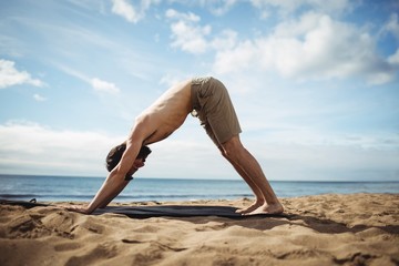 Man performing yoga