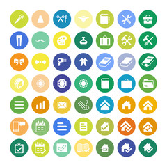 Set of 49 Universal Icons. Business, internet, web design.