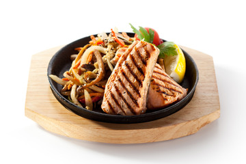 Pan-Fried Salmon with Vegetable